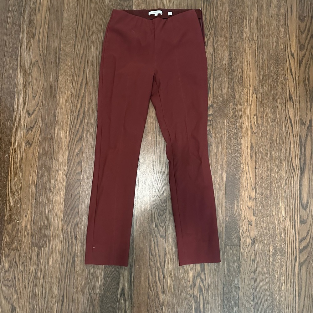 Vince Wine Red Tailored Dress Pants